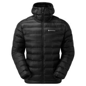 Black Men's Montane Alpine 850 Lite Hooded Down Jackets | XTK1953NZ