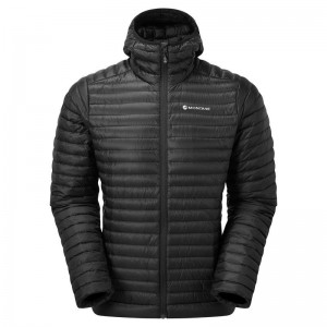 Black Men's Montane Anti-Freeze Lite Hooded Down Jackets | PXR8362GJ