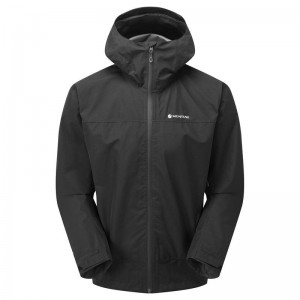 Black Men's Montane Spirit Waterproof Jackets | XQP3755AQ