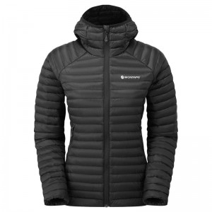 Black Women's Montane Anti-Freeze Lite Hooded Down Jackets | FMQ3011OS