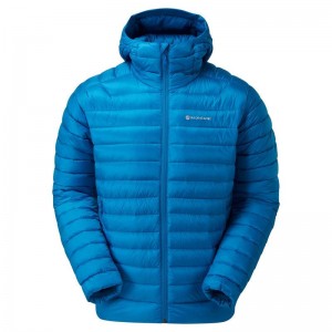 Blue Men's Montane Anti-Freeze Hooded Down Jackets | OIO1833WC