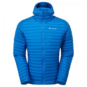 Blue Men's Montane Anti-Freeze Lite Hooded Down Jackets | XWT4692TS