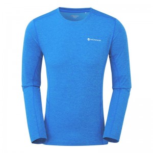 Blue Men's Montane Dart Long Sleeve T Shirts | TCS1984RG