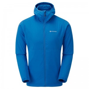 Blue Men's Montane Fireball Lite Hooded Insulated Jackets | UTZ4493XD