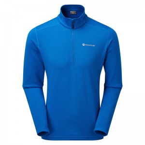 Blue Men's Montane Protium Pull On Fleece | QNK6869MR