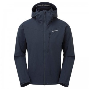 Dark Blue Men's Montane Dyno LT Softshell Jackets | YIW6258XU