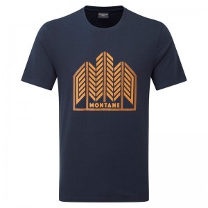 Dark Blue Men's Montane Forest T Shirts | WVC839JH