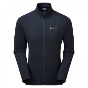 Dark Blue Men's Montane Protium Fleece Jackets | DGL2225QI