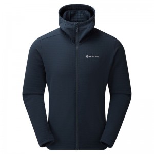 Dark Blue Men's Montane Protium XT Hooded Fleece Jackets | AFN3930BG