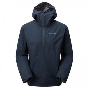 Dark Blue Men's Montane Spirit Lite Waterproof Jackets | URD9441TE