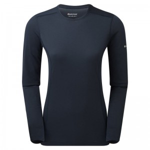 Dark Blue Women's Montane Dart Lite Long Sleeve T Shirts | YUP4924TV