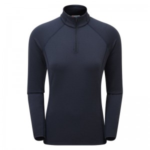 Dark Blue Women's Montane Protium Lite Pull On Fleece | ESW6461UY