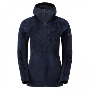 Dark Blue Women's Montane Protium XPD Hooded Fleece Jackets | KLA3122OQ