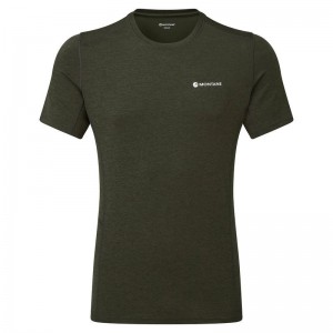 Dark Green Men's Montane Dart T Shirts | OAV4182GH