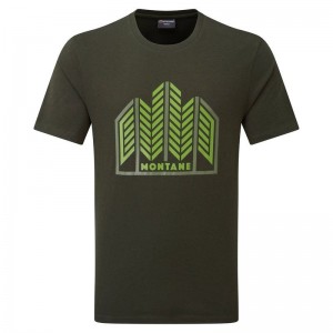 Dark Green Men's Montane Forest T Shirts | SME2322OX