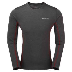 Dark Grey Men's Montane Dart Long Sleeve T Shirts | QMV6870QC