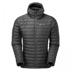 Dark Grey Men's Montane Icarus Lite Hooded Jackets | OSU2918JS