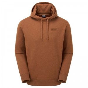 Dark Orange Men's Montane Mono Logo Hoodie | PIK8654JO