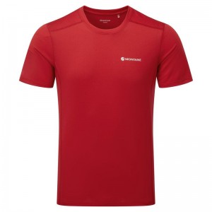 Dark Red Men's Montane Dart Lite T Shirts | TWA2248OR