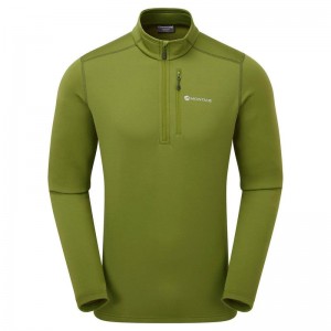 Green Men's Montane Fury Zip Pull-On Fleece | RQD5150II