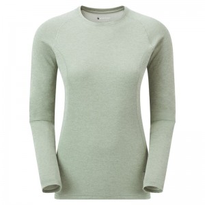 Grey Green Women's Montane Dart Long Sleeve T Shirts | OKI5020MT