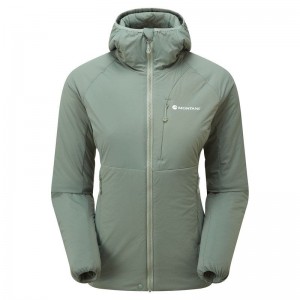 Grey Green Women's Montane Fireball Softshell Jackets | NVA7775JY