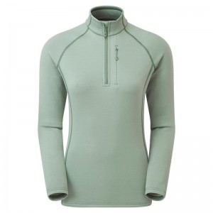 Grey Green Women's Montane Fury Zip Pull-On Fleece | UWD2579JB