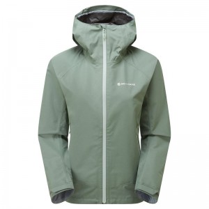 Grey Green Women's Montane Spirit Waterproof Jackets | BZJ858WO