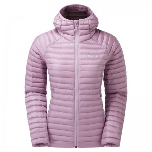 Grey Purple Women's Montane Anti-Freeze Lite Hooded Down Jackets | ATE2950SK