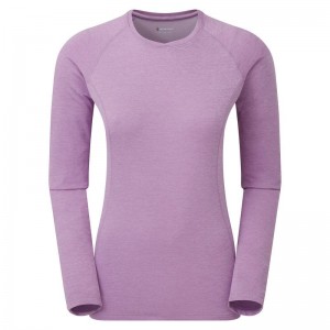 Grey Purple Women's Montane Dart Long Sleeve T Shirts | RHZ1100AB