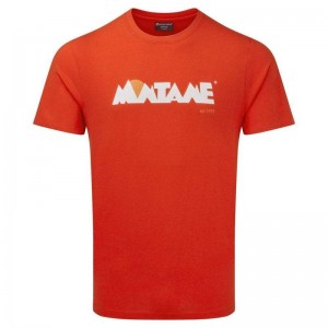 Orange Men's Montane Lightweight Heritage T Shirts | RMX1810BH