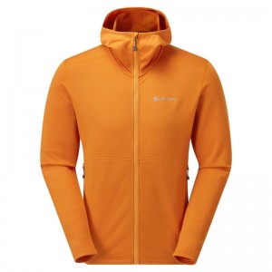 Orange Men's Montane Protium Hooded Fleece Jackets | LET4765KA