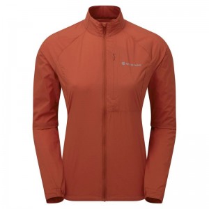 Orange Red Women's Montane Featherlite Windproof Jackets | XLU313OD