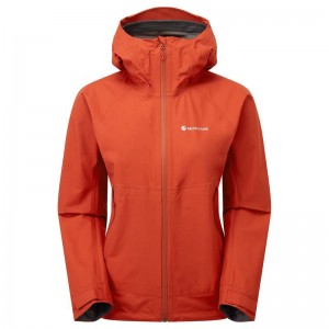 Orange Red Women's Montane Spirit Lite Waterproof Jackets | DVX9221HC