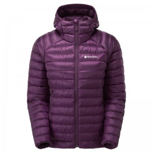 Purple Women's Montane Anti-Freeze Hooded Down Jackets | EZB6644LV