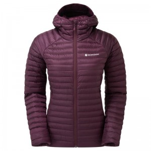 Purple Women's Montane Anti-Freeze Lite Hooded Down Jackets | VLZ2025FB