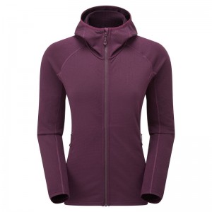 Purple Women's Montane Protium Hooded Fleece Jackets | ERK1014LI