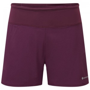 Purple Women's Montane Slipstream Twin Skin Trail Running Shorts | WPE1759UM