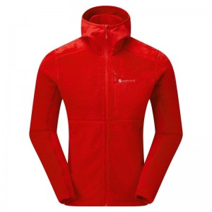 Red Men's Montane Protium XPD Hooded Fleece Jackets | ERD1761PF