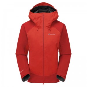 Red Women's Montane Phase XPD Waterproof Jackets | BMU3113IE