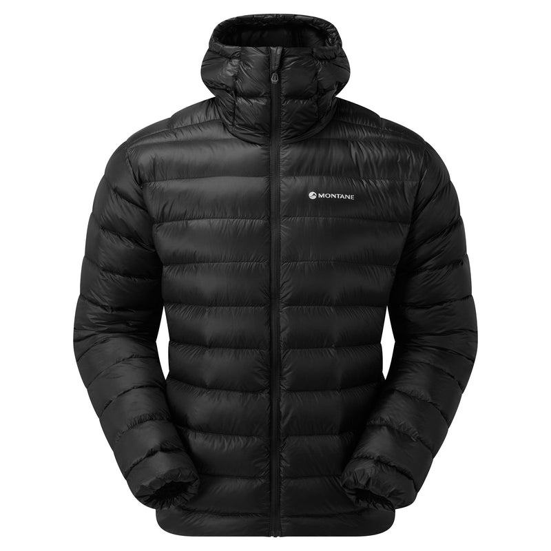 Black Men\'s Montane Alpine 850 Lite Hooded Down Jackets | XTK1953NZ