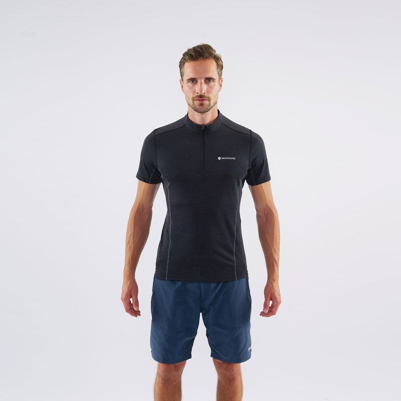 Black Men's Montane Dart Zip T Shirts | LAX2792YK