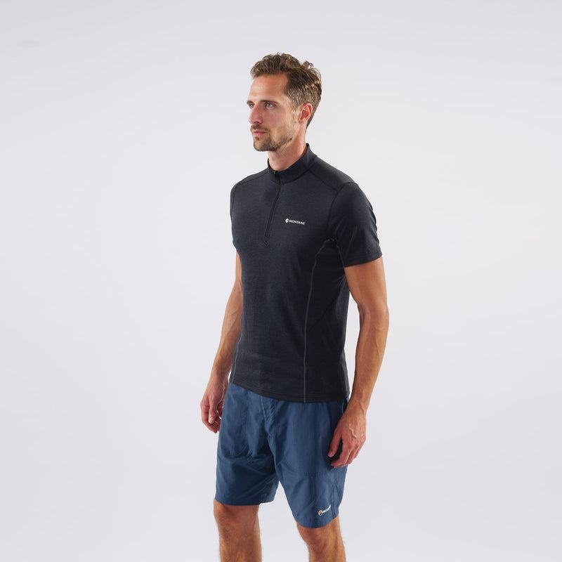 Black Men's Montane Dart Zip T Shirts | LAX2792YK