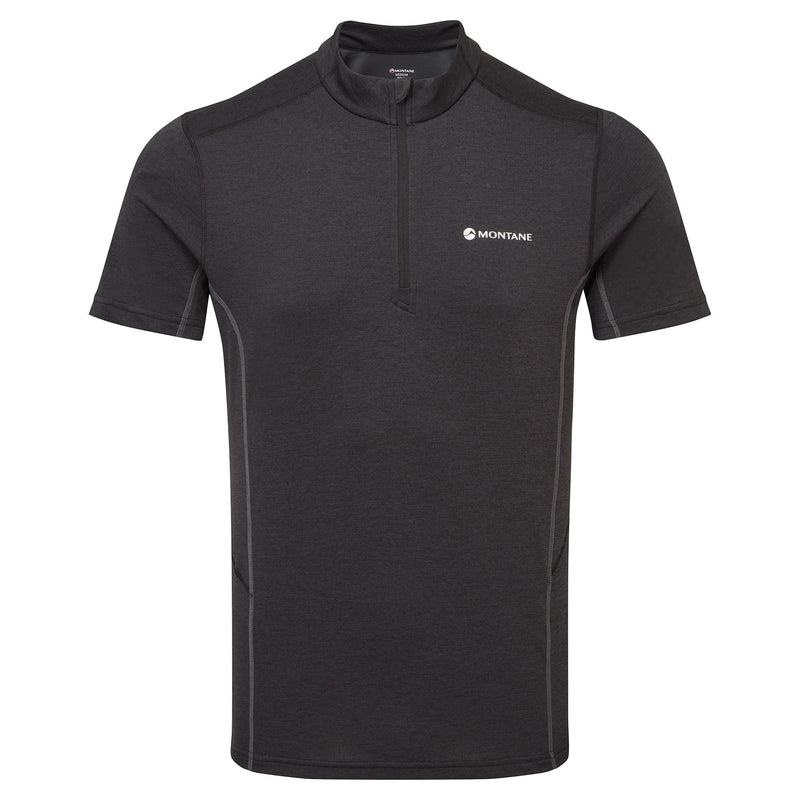 Black Men\'s Montane Dart Zip T Shirts | LAX2792YK