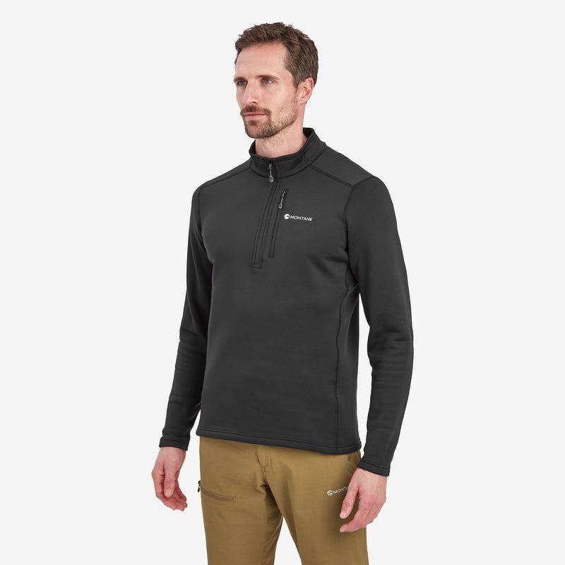 Black Men's Montane Fury Zip Pull-On Fleece | TVO9596KN