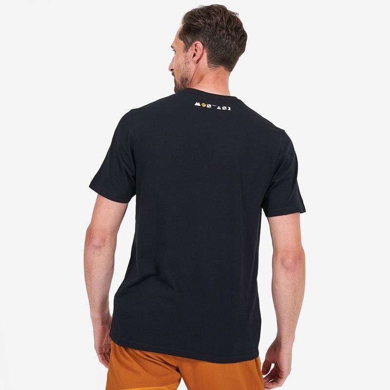 Black Men's Montane Geometry T Shirts | XVZ4452VP