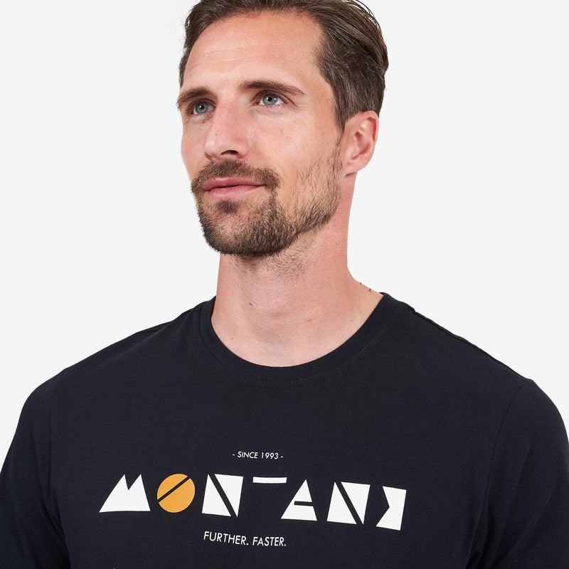 Black Men's Montane Geometry T Shirts | XVZ4452VP