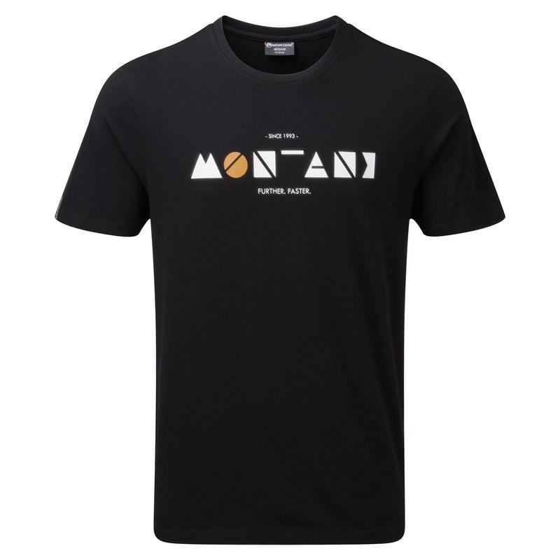 Black Men\'s Montane Geometry T Shirts | XVZ4452VP