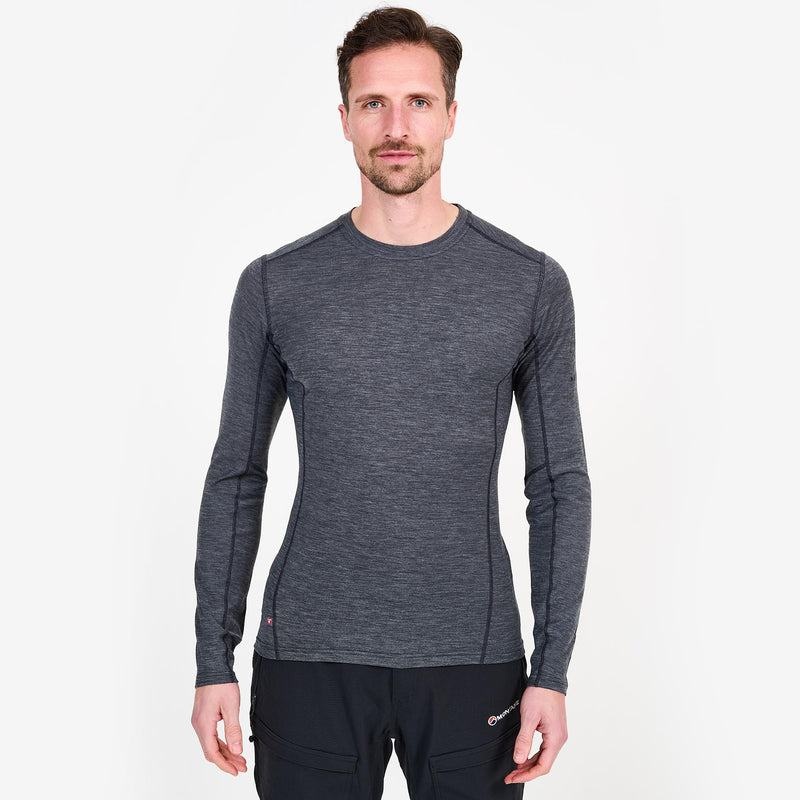 Black Men's Montane Primino 140 Long Sleeve T Shirts | VCE24100DO