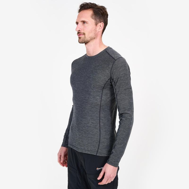 Black Men's Montane Primino 140 Long Sleeve T Shirts | VCE24100DO